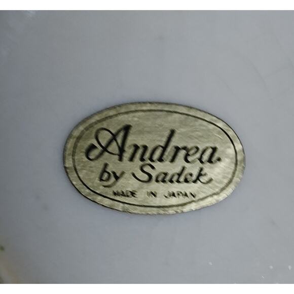 2 Vintage Andrea By Sadek Vases-Ginger Jars Blue Floral Japan No Lids Crackled - Picture 6 of 9